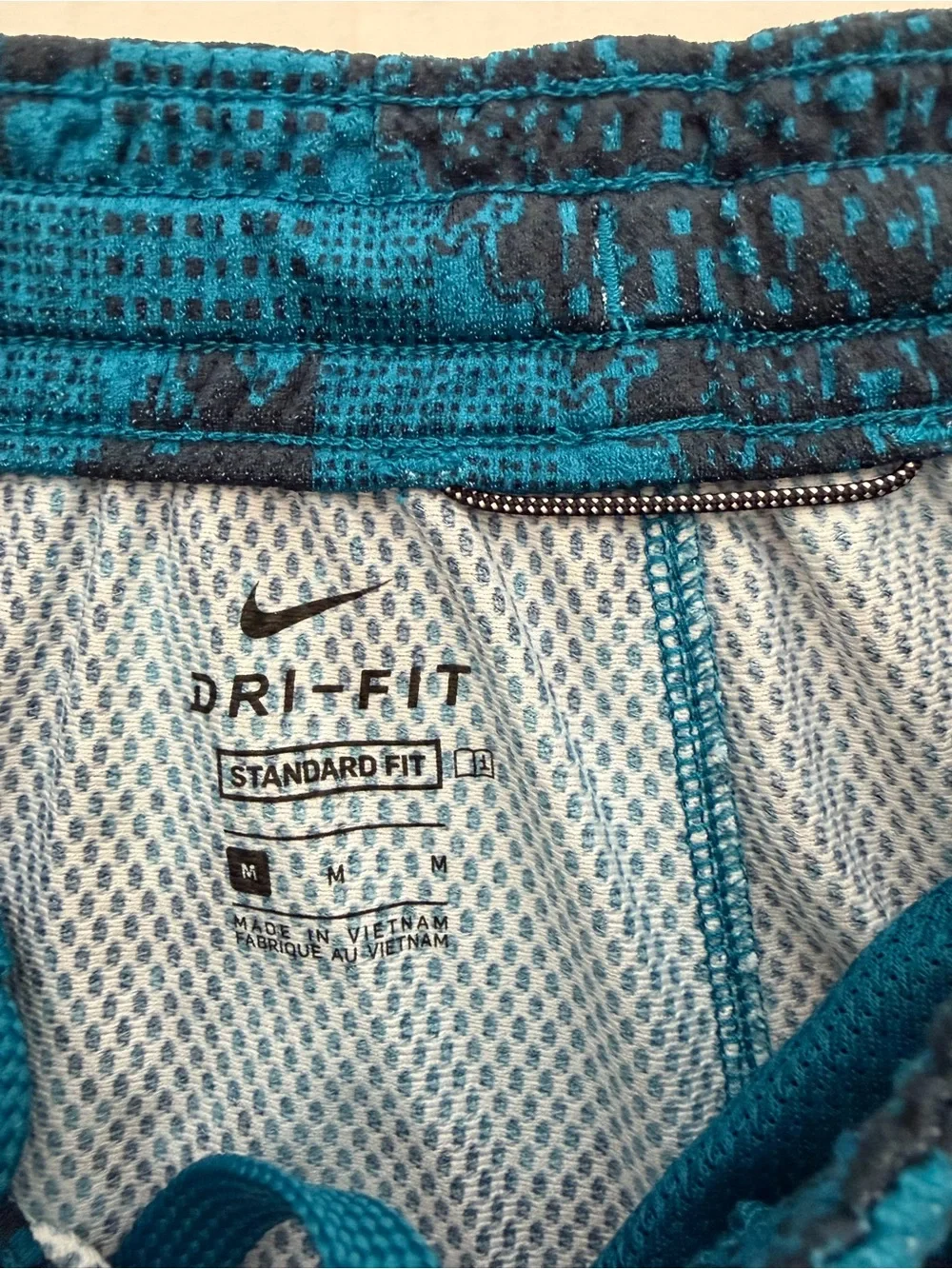 Nike Blue Teal Neon Yellow Boys Athletic Shorts